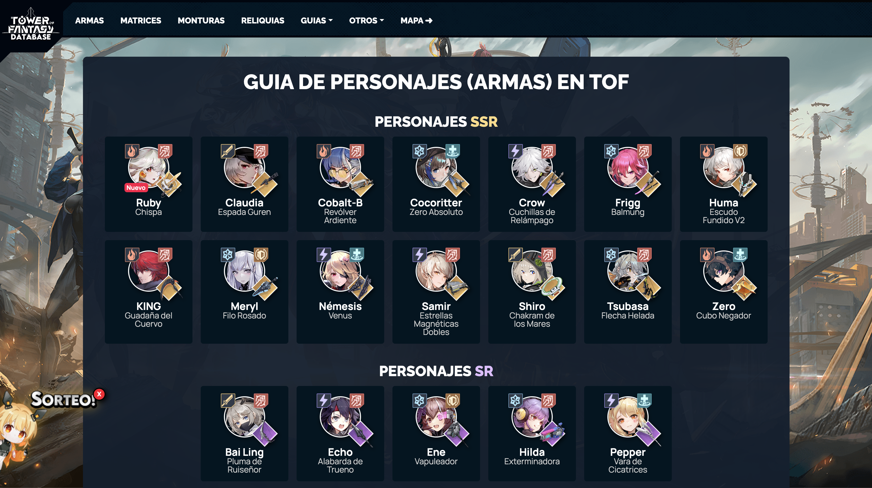 Tower of Fantasy Database